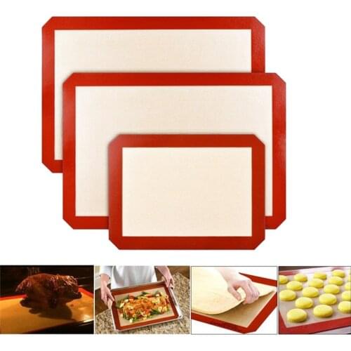 Heat Resistant Baking Mat Non-Stick Oven Sheet Liner Tool Baking Pastry Pad Rolling Dough Mat for Cake Cookie Bread Bakeware