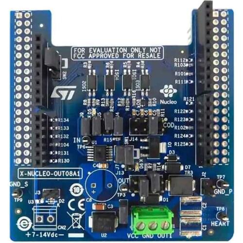 X-NUCLEO-OUT08A1 Industrial digital output expansion board based on IPS160HF for STM32 Nucleo