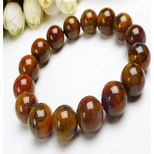 13mm Natural Warring States Red Stone Crystal Round Bead Stretch Bracelets Drop Shipping Trendy Women Bracelet Fashion Stone