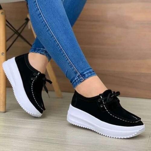 Womens Wedges, Lace-up Round-toe Single Shoes, Womens Large Size 43 Womens Shoes, Increased Platform Shoes Women
