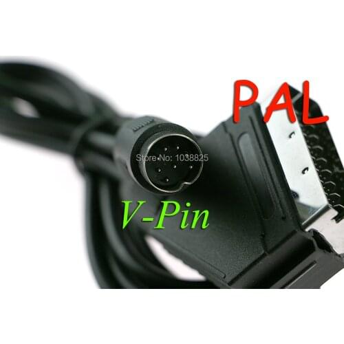 1.8M V-pin Scart cable For Sega Megadrive 1 Genesis 1 Master System 1 RGB AV Scart Cable Cables