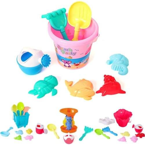 1Set Sand Toys Ergonomic Design No Burr Bright Color Beach Sand Toys Set for Fun