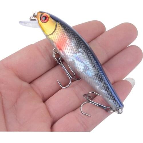 1pcs Pesca Minnow Fishing Lure 85mm 9.2g Crankbait Wobblers Popper Artificial Plastic Hard Bait Peche Fishing Tackle 3D Eyes