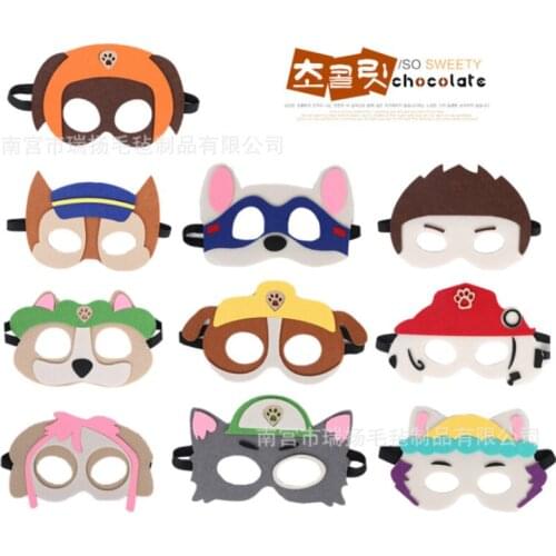 2021 New Anime children hair felt mask cartoon eye mask childrens Cosplay props gifts