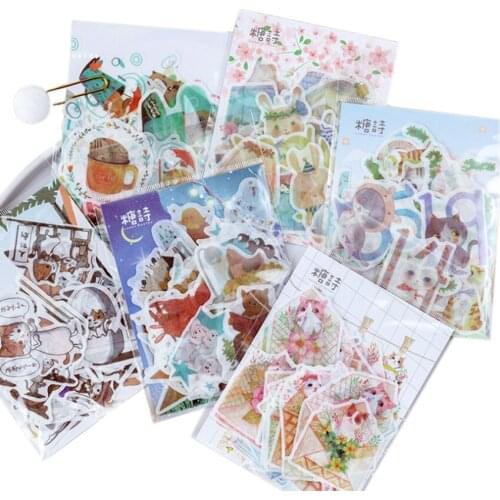 40pcs/pack Summer Concerto Series Cute Cartoon Sticker DIY Diary Decorative Stickers Scrapbooking Gift Product Sealing Label