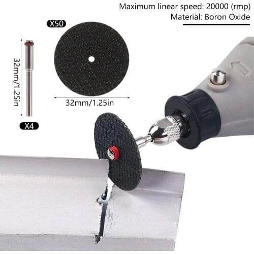 54pcs Abrasive Cutting Disc With Mandrel Grinding Wheels Circular Saw Blade For Dremel Rotary Polishing Tools Tools Accessories