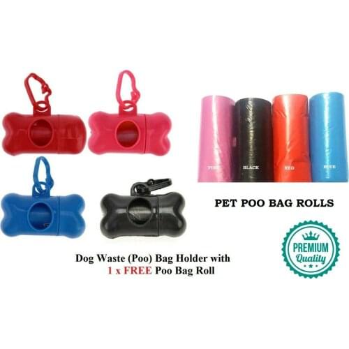 Poop Bag Dispenser Pet Dog Cat Waste Case Poop garbage Pick Up Bags Holder Poo