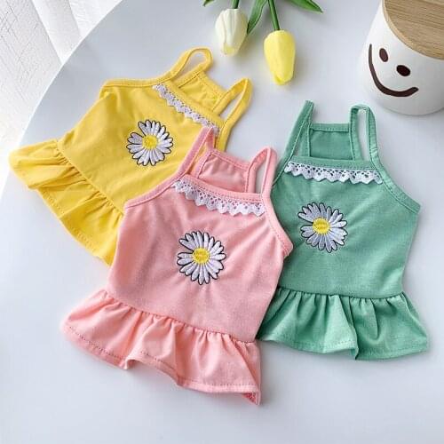 Girl Dog Clothes Summer Cat Dog Dress Doggie Puppy Yorkshire Terrier Pomeranian Costumes Poodle Bichon Pomeranian Clothing Skirt