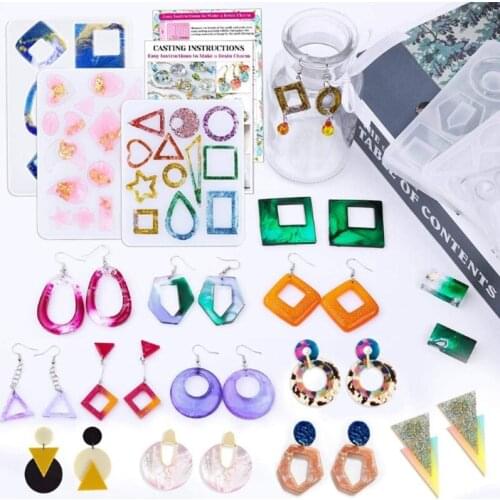 Resin Molds Are Suitable for Jewelry Silicone Resin Jewelry Molds Including Earrings Pendants Bracelets Necklaces Molds