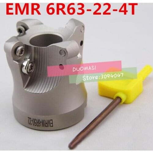 EMRW 6R-63-22-4T Face End Milling Cutter Indexable Flat Roughing Cutting ,CNC Milling Cutter