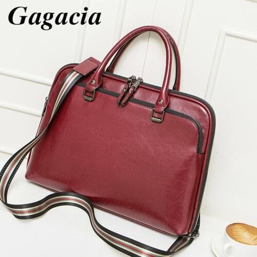 GAGACIA Womens Genuine Leather Handbag Female Shoulder Bag Cowhide Lady Office Work Bags 2021 New Luxury Handbags Bolso Mujer