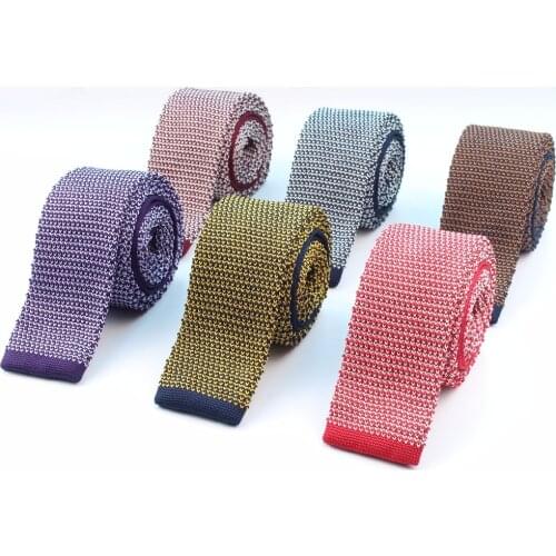 Fashion Mens Colourful Knit Tie Star Point Knitted Ties Dot Sample Necktie Narrow Slim Skinny Woven Cravate Narrow Neckties