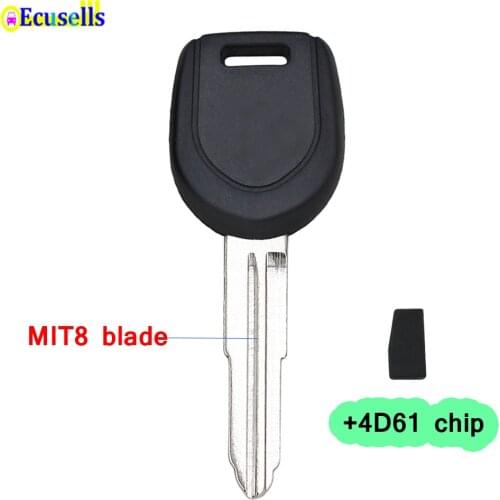 New Uncut Transponder Ignition Key for Mitsubishi Lancer Outlander L200 Shogun Pajero Montero with 4D61 Chip 4D- ID61 chip