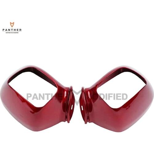Red Motorcycle Rear Side Mirrors Housing Covers case for Honda Glodwing GL1800 2001-2011 05 06 07 08 09 10