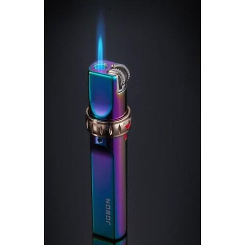 Strip Creative Flint Lighter Jet Turbine Butane Gas Metal Lighter Grinding Wheel Windproof Inflatable Cigar Lighter Gadgetry Man