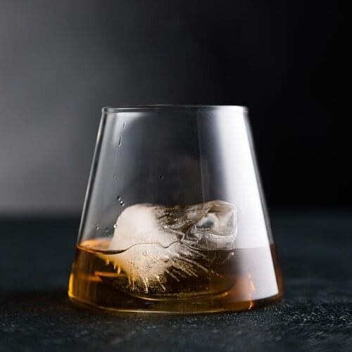 Creative Mount Fuji Shaped Whiskey Glass Cup Clear Beer Cocktail Verre Juice Drinking Glass Mug