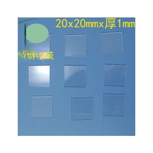 Quartz Glass Sheet 20x20mm 1mm High Temperature Resistant Scientific Research Film High Purity Experimental Window