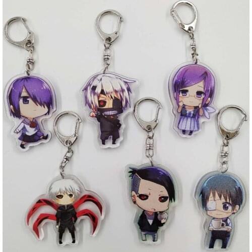 Tokyo Ghoul Fashion Anime Acrylic Key Chains Cartoon Keyring Keychain Pendant Keyholder Unisex Birthday Gifts NEW