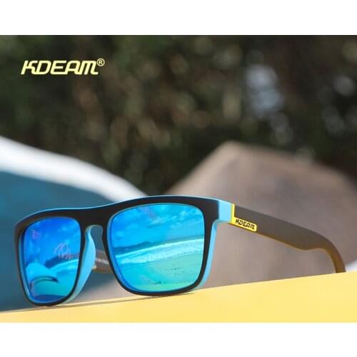 HELM Mirror Polarized Sunglasses Men Women Square Unisex Sun Glasses Sport Goggles Male UV Travel Ken Block With Original Box CE