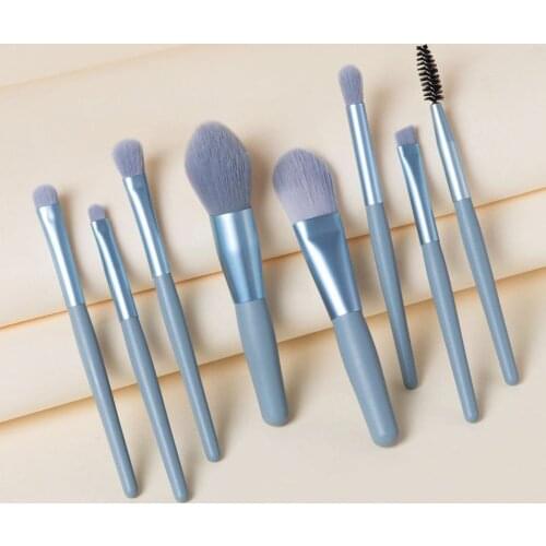8pcs/set Mini Makeup Brush Set Makeup Brush Eyeshadow Concealer Brush Loose Powder High Gloss Blush Set