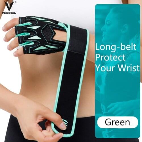 Veidoorn Professional sports fitness weightlifting gym gloves non-slip wrist wrap protecting breathable exercise gloves