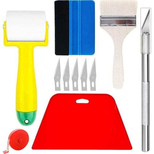 11Pcs/Set Professional Car Sticker Film Scraper Kit Decorative Tools Window Tint Film Tools Soft Scraper for Auto
