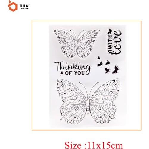 Butterfly Transparent Clear Stamps for DIY Scrapbooking/Card Making Photo Album Decorati Craft Dies 2021 New