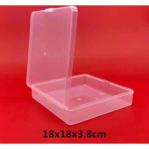 Clear Craft and Photo Storage Case Organization For Stamps Papers Stickers Embellishments 7.08*7.08*1.5inch / 7.51*5.43*1.37inch