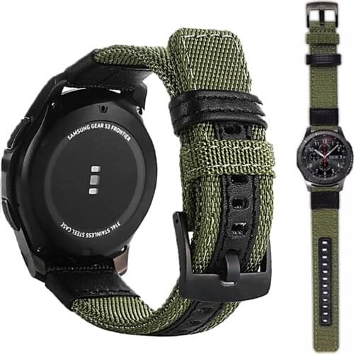 20mm 22mm Quick Release Strap nylon Fabric For Samsung Galaxy watch 3 46mm Active2 Gear S3 Replace Band Amazfit HUAWEI Watch GT2