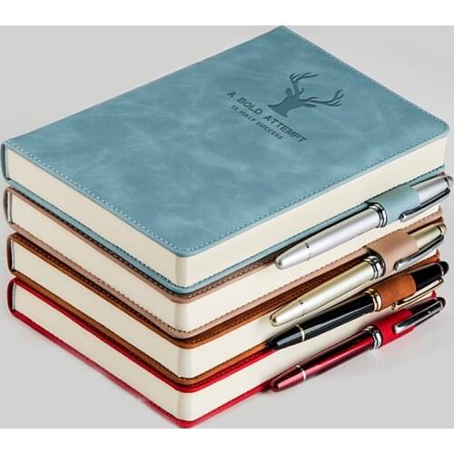 360 Pages Super Thick Wax Sense Leather A5 Notebook Business Office Daily Work Notebook NotebookS Free Portrayal Company Logo