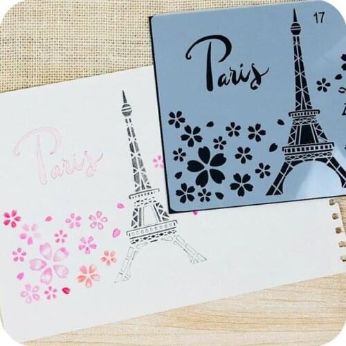 Stencils For Painting Template Ruler Stationery Plant Flower Stencils Bullet Journal For Diy Scrapbooking Openwork Drawing Ruler