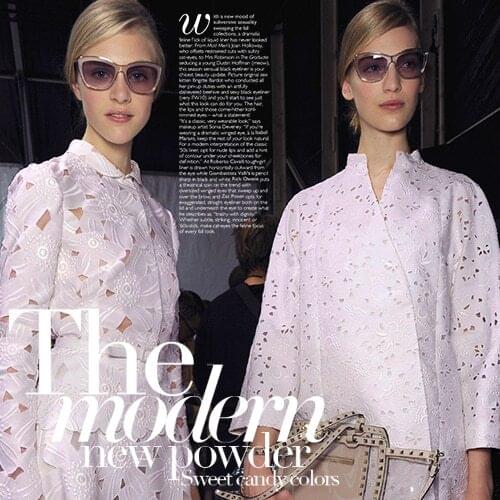 Bright Micro Powder Soft Light Pink Large Flower Cotton Hollow Embroidery Cotton Fabric Silver Pastebrushing Made in Italy