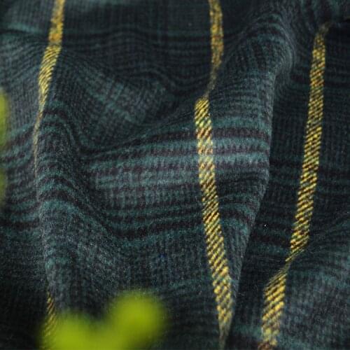 150 cm Wide Woolen Plaid Autumn and Winter Wool Polyester Mens Womens Childrens Clothing Fabric Cloth by the Meter Sewing