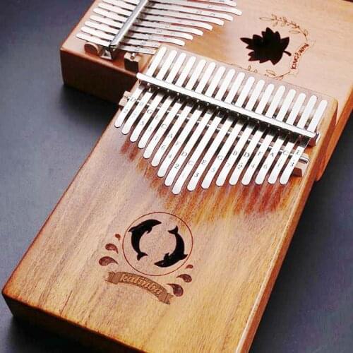17 Keys Kalimba Thumb Piano Wood Mbira Body African Sanza Musical Instruments Lightweight Portable Multi-elements Music Model