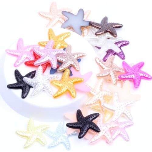 20mm Starfish Shape Many Colors To Choose Flatback Half Pearls Cute For Nail Cellphone Laptop Art Scrap Booking Diy