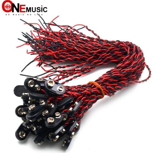 100pcs Guitar Bass Active Pickup 9 Volt Battery Cover Box Connect Cable 9V Battery Cable Guitar Accessories