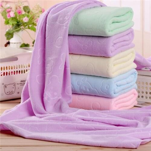 1Pc Bear Print Bath Towels 70*140cm Beach Towel Microfiber Fabric Rectangle Bathroom Towels Washable Decor Bath Towels for Adult