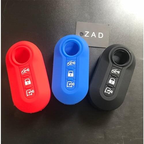 ZAD Silicone Rubber Car Key Cover Case For Fiat Ducato for Citroen Relay for Peugeot Boxer PEU25 3 Buttons key