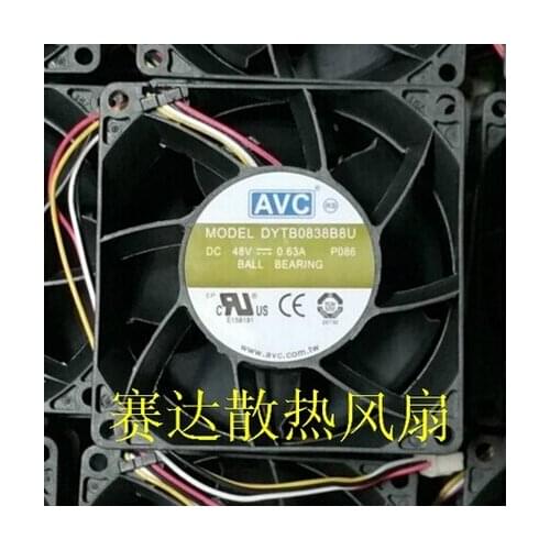 AVC 80*80*38 48V 0.63A DYTB0838B8U four wire cooling fan