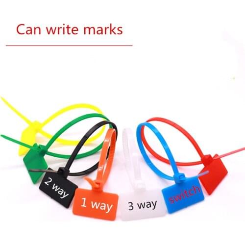 Color signage cable tie 4*150 label nylon cable tie plastic network cable marking cable tie sufficient amount of 250 sign