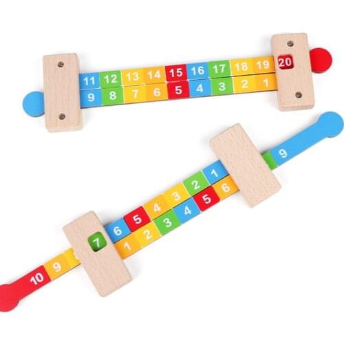 Children Wooden Math Arithmetic Learning Toys Montessori Teaching Addition Ruler Educational Number Toys For Kids Teaching Aids
