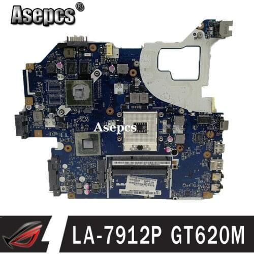 For Acer aspire V3-571G V3-571G Laptop Motherboard NBY1711001 NB.Y1711.001 Q5WVH LA-7912P HM77 DDR3 GT620M 1GB
