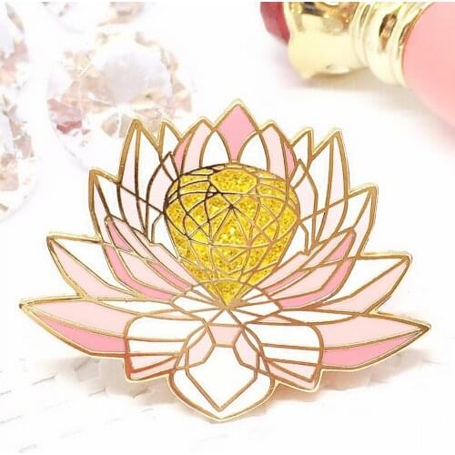 Cartoon Golden Moon Crystal Enamel Pin Sailor Moon Cute Lotus Lapel Badge Beautiful Bag Accessory Unique Gift
