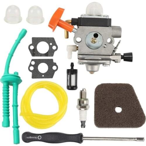 Newest FS100 C1Q-S174 Carburetor + Air Filter + Adjustment Tool + Fuel Line for STIHL FS87 FS90 FS100 FS110 FS130 HL90 HL95 HL10