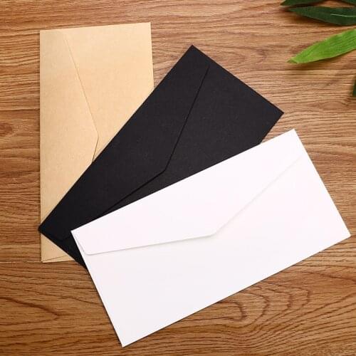50pcs/lot Black White Craft Paper Envelope Retro European Style Envelope For Postcard Letter Scrapbooking Gift School Stationary
