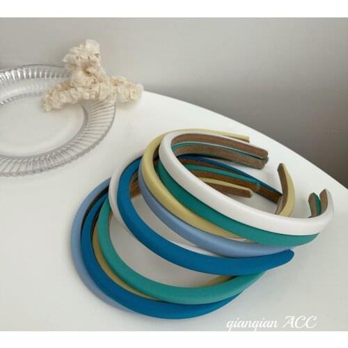 Korean version of the simple color headband ins girl wild out sponge cushion headband hairpin thin headband