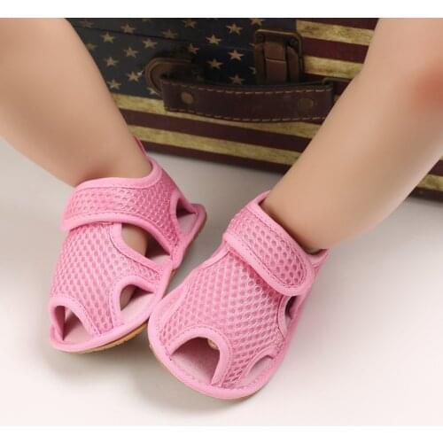 Fashion Newborn Infant Baby Boys Girls Prewalker Summer Mesh Hollow Solid Colors Soft Sole Breathable First Walker Shoes#p4