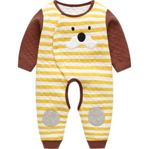 Fashion Spring baby clothes cotton warm baby boys girls long sleeve Cartoon dog mustache open file ha clothing children