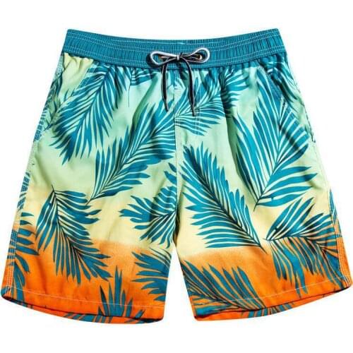 Mens Beach Shorts Pants Seaside Vacation Swimming Surf Five-point Shorts Loose Sports Mens Pants Swim Trunks Men