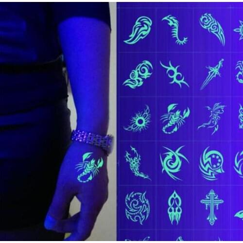 Inkjet Grow In Dark Temporary Tattoo Transfer Paper A4 Size Fake Tattoo Men Waterproof Temporary Henna Tattoos DIY Art 10pcs/lot